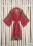 Handmade Indian Silk Kimono Upcycled Recycled Silk Kimono Boho S