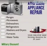 ASI Affordable Appliance Repair - FREE Service Call with repair 