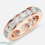 Buy 18k Rose Gold Princess Eternity Band - www.eternityus.com
