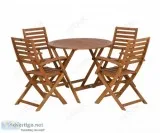 Royalcraft Manhattan 4 Seater Dining Set with Folding Armchairs