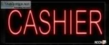 Cashier In Red Neon Sign