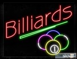 Billiards With 4 Balls Traditional Neon