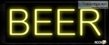 Beer In Yellow Neon Sign