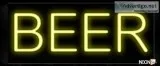 Beer In Yellow Neon Sign