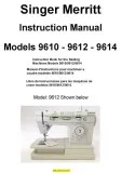 Singer Merritt Sewing Machine Instruction Manual
