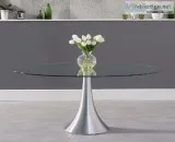 Buy Mya Oval Glass Dining Table at a low Price