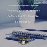 We Must Not Be Defeated &ndash Online Certified Home Health Aide