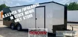 NEW 8.5X24TA Silver and Black Two Tone wSpread Axles Enclosed Ca
