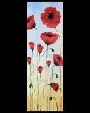IN STUDIO CLASS  Sacramento Studio 624Tall Poppies on 10x30 canv