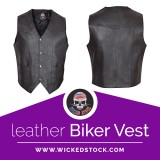 Leather Biker Vest