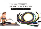 Get Latex Tubes Pull Rope Fitness Exercises Resistance Bands at 