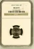 2010 - PandD ROOSEVELT DIME NGC MS69 FT SMS FINEST REGISTRY