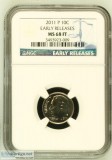 2011- PandD ROOSEVELT DIME NGC MS68 ER