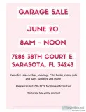 Garage Sale in Sarasota