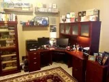 Entire Office Desk Set Shelves Filing Cabinets Pictures - 449