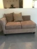 Faux Suede Petite L-Shaped Sectional Sofa
