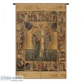 BUY SAINT NICHOLAS WITH LUREX ITALIAN TAPESTRY WALL HANGING