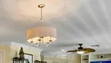 5 Arm Nickel Chandelier Light Fixture