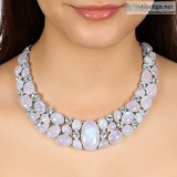 Rainbow Moonstone Necklace-NJ(RBM-12-1 1)  Rananjay Exports