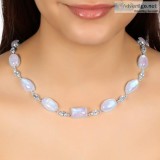 Rainbow Moonstone Necklace-NSL(RBM-12- 8)  Rananjay Exports