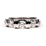 14K White Gold Diamond Wedding Ring - SKU 116-12442