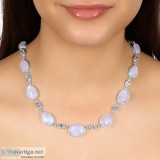 Rainbow Moonstone Necklace-NSL(RBM-12- 6)  Rananjay Exports