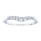 Lady s White 14 Karat Wedding Band With 0.43Tw Round GH Si1 Diam