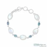Rainbow Moonstone Bracelet-BSL(RBM-11- 14)  Rananjay Exports