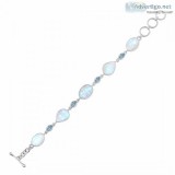 Rainbow Moonstone Bracelet-BSL(RBM-11- 11)  Rananjay Exports