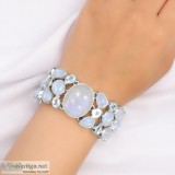 Rainbow Moonstone Bracelet-BJ(RBM-11-1 6)  Rananjay Exports