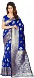 Fast Fashions Women s Banarasi Poly Silk Saree With Blouse Piece