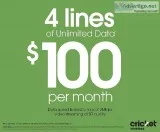 4 LINES OF UNLIMITED DATA FOR JUST 100