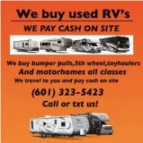 We buy used RVs
