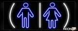 Restrooms With Man Woman Sign Neon Sign