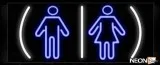Restrooms With Man Woman Sign Neon Sign