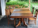 Antique Oak Table and Chairs