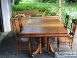 Antique Oak Table and Chairs