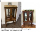 Curio cabinets pair (2 units )