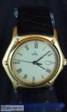Exquisite 18K Gold Swiss Dress Watch. EBEL 1911 887902. Leather 
