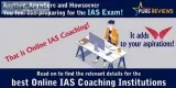 Online Coaching For IAS