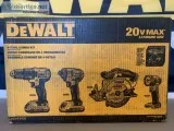 DEWALT 20-Volt MAX Lithium-Ion Cordless (4-Tool) Combo w (2) Bat