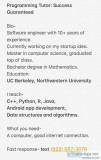 Programming tutor success guaranteed