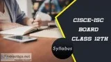 ISC Board Class 12th Syllabus 2020