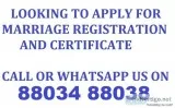 All Marriage Registration and Certificate Services Call 88034 88