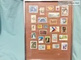 First National Bank of Chicago Framed world stamps