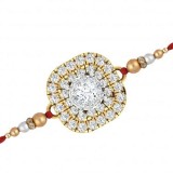 Dishis Designer Jewellery Gold Diamond Rakhi Bracelet for men Am