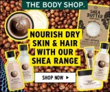 Nourish your dry skin & hair with the bodyshop