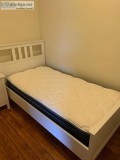 Dorm or Apt room Twin Bed Mattress Dresser Nightstand