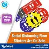 Get The Best Quality Social Distancing Safety Stickers 20% Off &