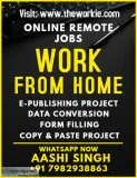 Typing ad posting and form filling jobs work from home